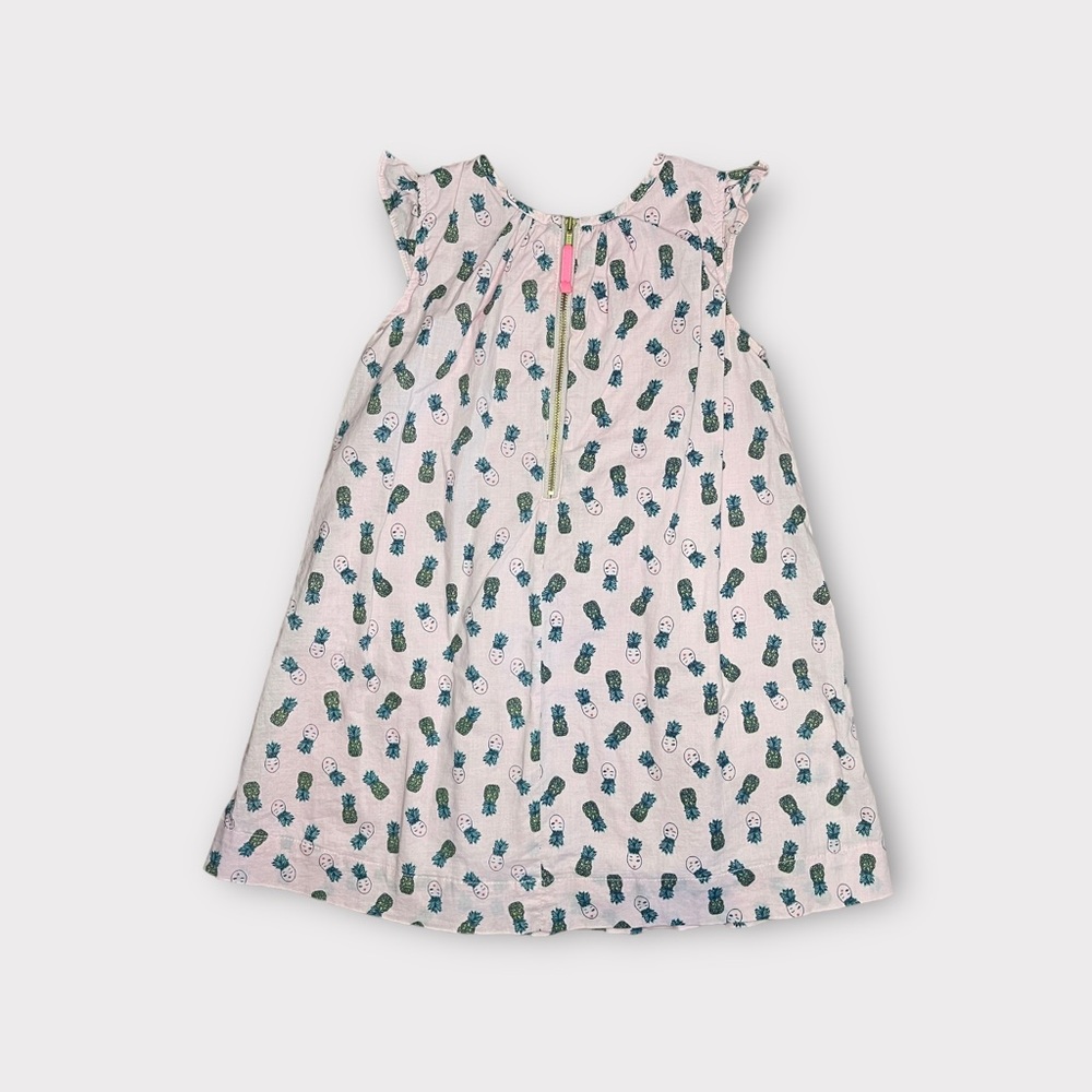 EGG Collective Pineapple Face Pattern Cap Sleeve Pink Dress - Picture 6 of 6